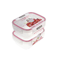 Plastic Microwave Box (Red Lid)